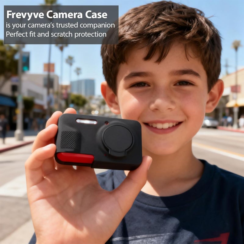 Frevyve Case for Kodak PIXPRO FZ55 Digital Camera Accessories, Soft Silicone Protective Case, Slim Fit Sleeve with Removable Lens Cover and Screen Protector, Lightweight, Anti-Scratch (Black) - Image 4